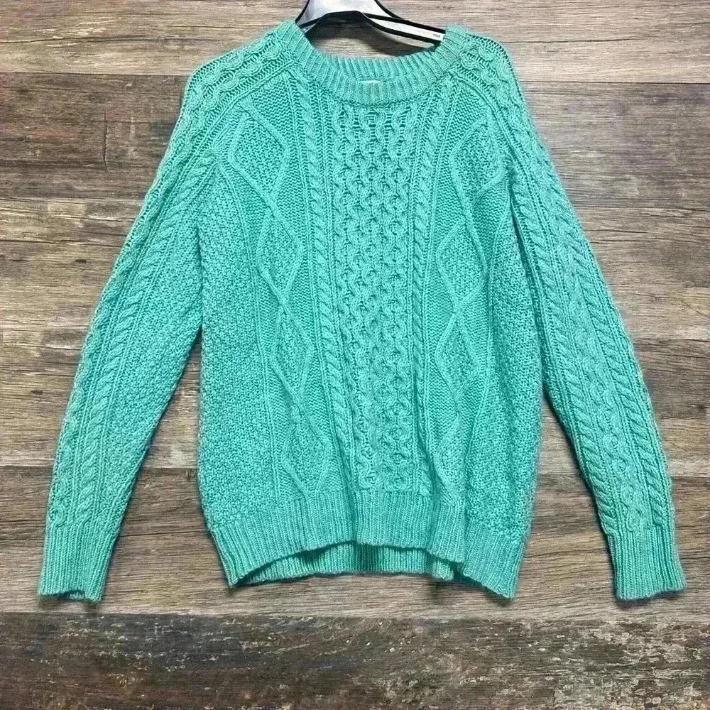 Merona Mint Green Cable Knit Women's Sweater